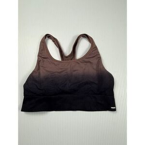 Victoria secret PINK Ombre Sports Bra Racerback Athletic‎ Brown Black M